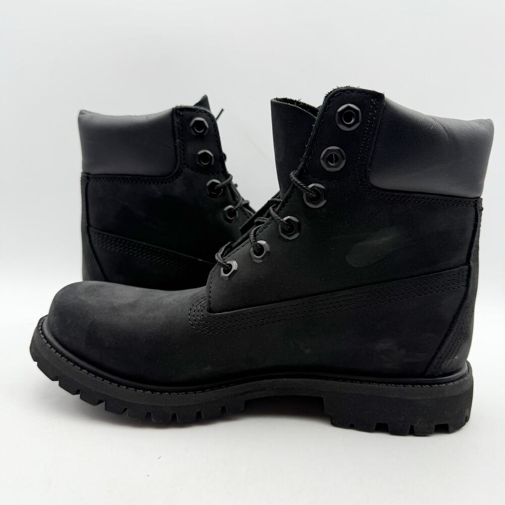 Timberland Premium Womens 6" Ankle Boots Size 6.5 Black Nubuck Leather WP NIB - Picture 7 of 13